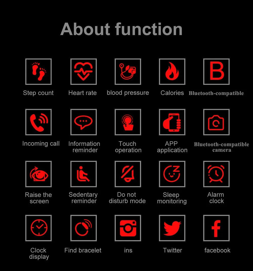 115 Plus Smart Watch Sport Watches Health Smart Wristband Heart Rate Fitness Pedometer Bracelet Waterproof Men Woman Watch