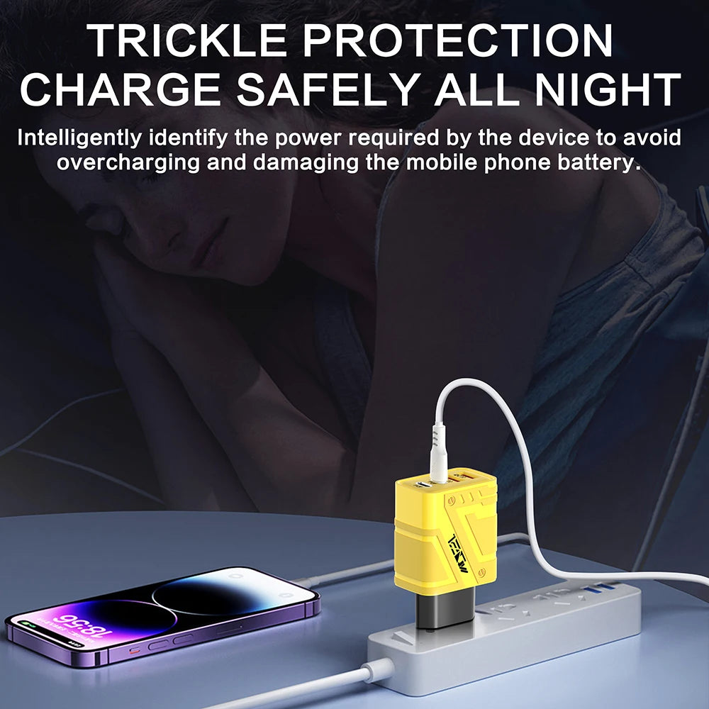 120W Fast Charging Phone Charger 4 in 1 Multi Ports USB Type C Chargers PD Mobile Phone Power Adapter For iPhone Xiaomi Huawei