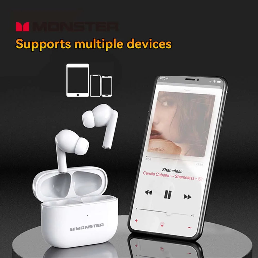 Monster Wireless Earbuds Bluetooth Earbuds with Noise Cancelling Headphone 48H Playtime Earphone