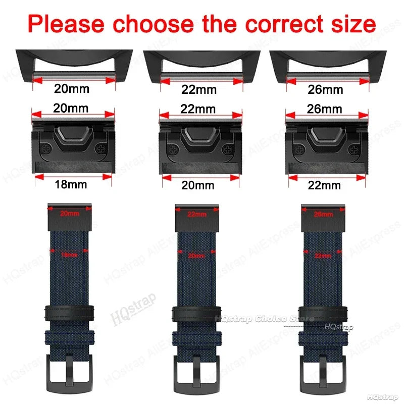 1 Pair Black Stainless Steel Connector for Garmin 26mm 22mm 20mm Smart Watches Accessories Watchband Adapter