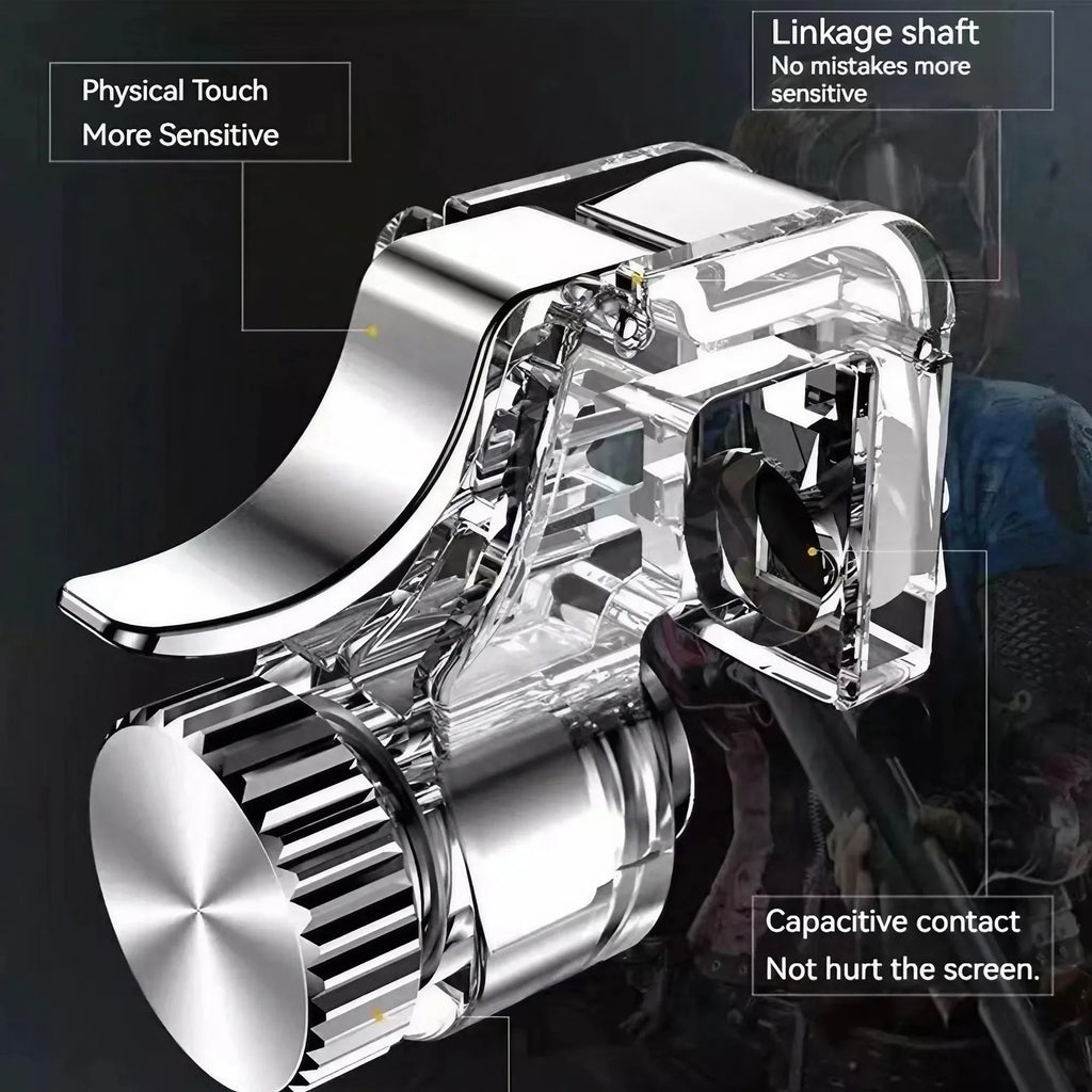 Mobile Game Triggers Controller Joystick Shooter Accessories for Smartphones L1R1 Gaming Trigger Durable Metal Gamepad 1 Pair