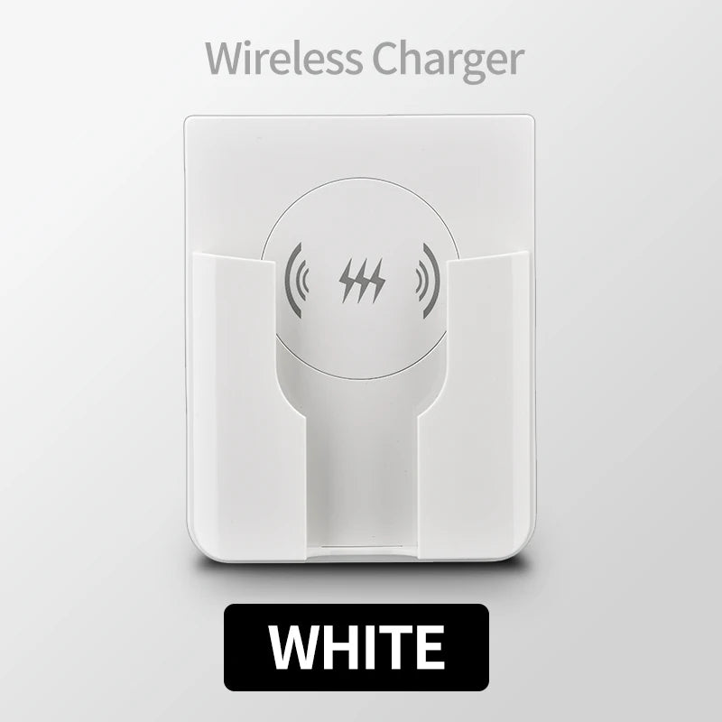 15W Wall Mount Wireless Charger, Qi Universal Fast Charging Panel for iPhone & Android, Flush AC 110–220V In-Wall Phone Charger