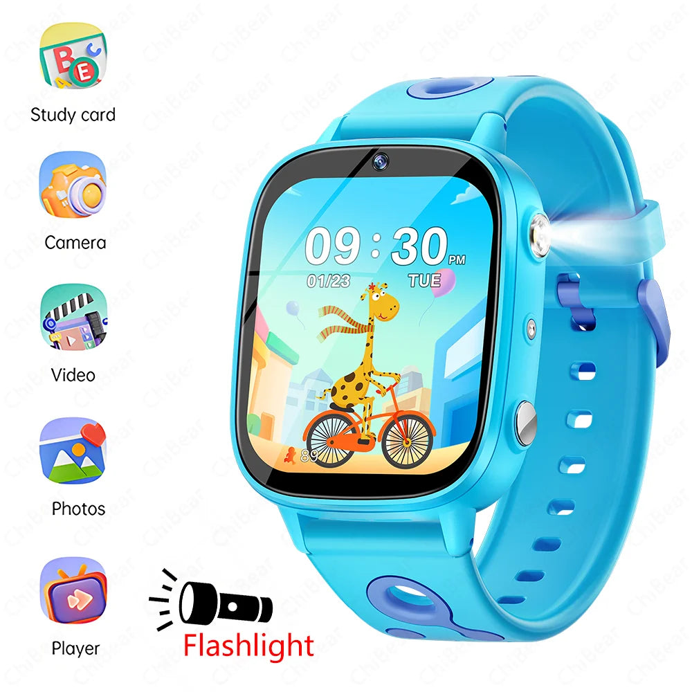 2025 New Smart Watch For Children HD Touch Screen Camera 26 Games Learn vocabulary Alarm Clock Calculator Birthday Gift Boy Girl