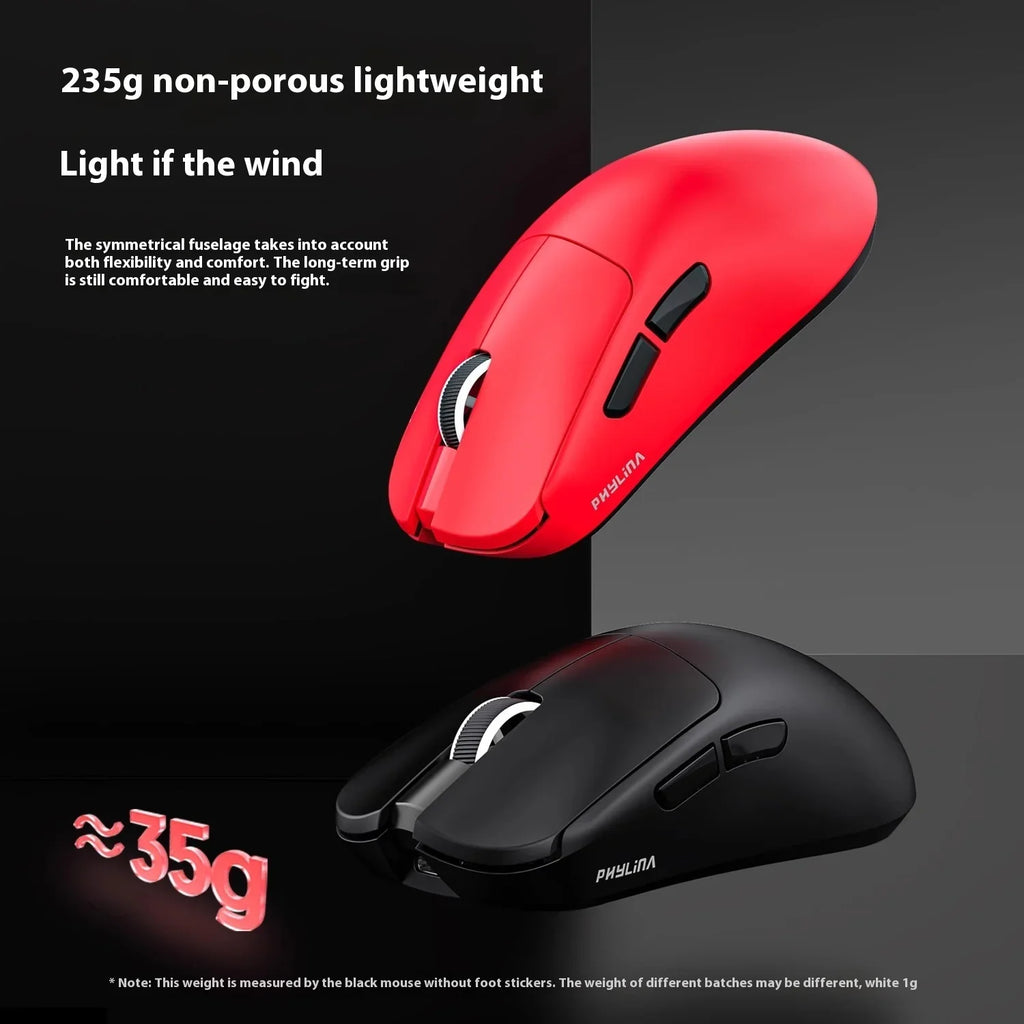New PHYLINA S480 Esports Mouse wireless 8K PAW3950 PAW3395 Lightweight Gaming Mouse Customise Computer Office Accessories Gifts