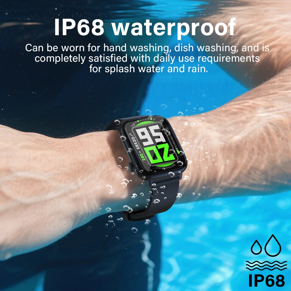 2025 New Smart Watch Women 1.85 inch Screen Customized Dial IP68 Waterproof Smart Watch Men Bluetooth Talk Fashion Bracelet