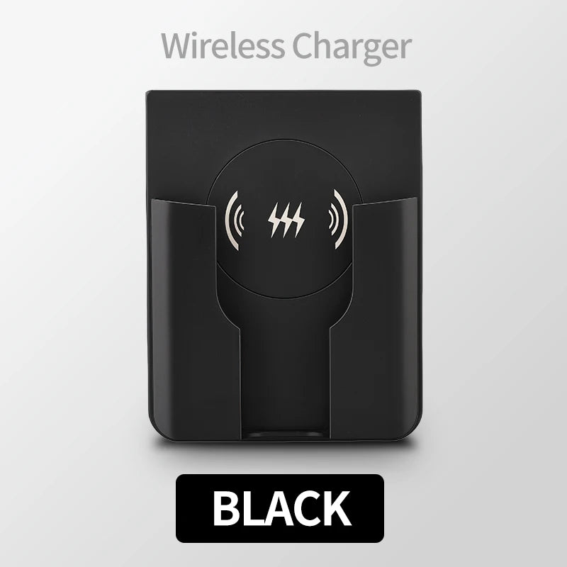 15W Wall Mount Wireless Charger, Qi Universal Fast Charging Panel for iPhone & Android, Flush AC 110–220V In-Wall Phone Charger