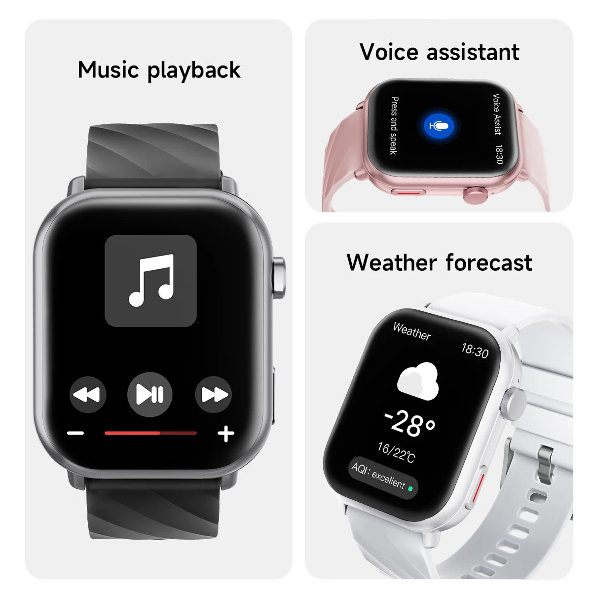 New Smart Watch 2025 1000mAh Large Battery Capacity 1.83-inch Screen Bluetooth Calling 100+ Sport Modes Men Women Watches Gifts