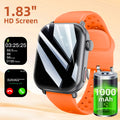 New Smart Watch 2025 1000mAh Large Battery Capacity 1.83-inch Screen Bluetooth Calling 100+ Sport Modes Men Women Watches Gifts
