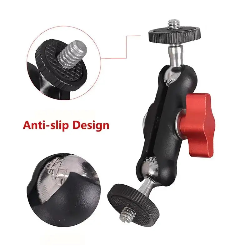 1 Set Photography Accessories Camera Metal Super Clamp With Double Ball Head Magic Arm For  Monitor Light Mic Phone Mount