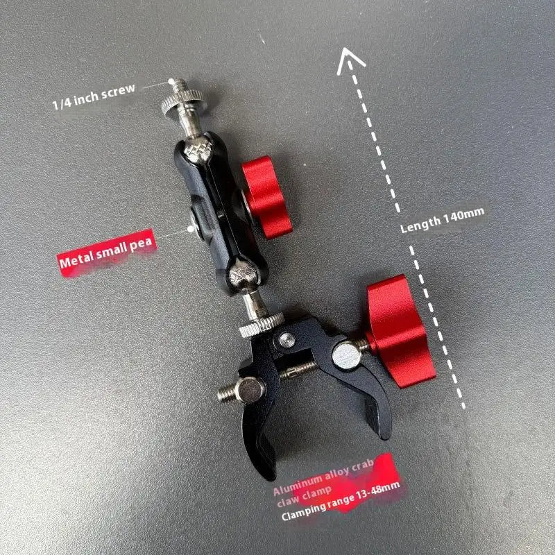 1 Set Photography Accessories Camera Metal Super Clamp With Double Ball Head Magic Arm For  Monitor Light Mic Phone Mount