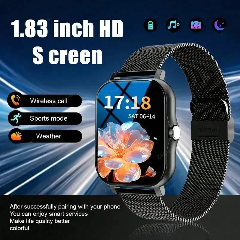2025 Smart Fitness Watch - Wireless Calls, 50 Sports Modes, HR/SpO2 Tracking (iOS/Android)