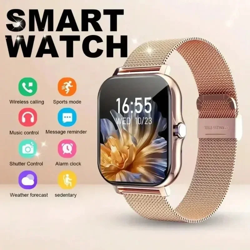 2025 Smart Fitness Watch - Wireless Calls, 50 Sports Modes, HR/SpO2 Tracking (iOS/Android)