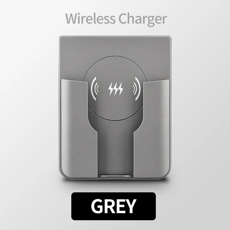 15W Wall Mount Wireless Charger, Qi Universal Fast Charging Panel for iPhone & Android, Flush AC 110–220V In-Wall Phone Charger