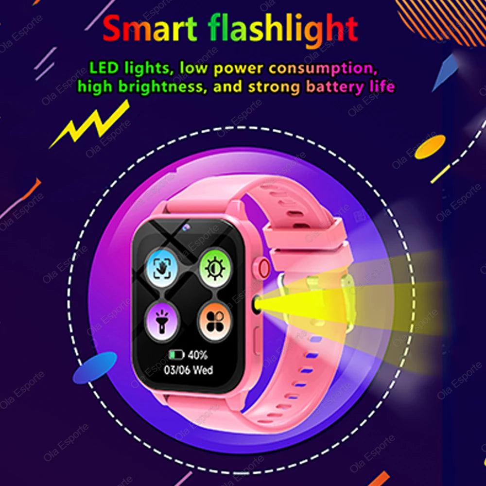 2025 New Smart Watch Kids 1.83 Inch Display 18 Games Sleep Monitor Camera Alarm Clock Children Kids Smartwatch Boys Girls Gifts