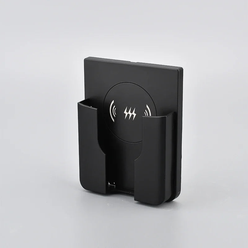 15W Wall Mount Wireless Charger, Qi Universal Fast Charging Panel for iPhone & Android, Flush AC 110–220V In-Wall Phone Charger