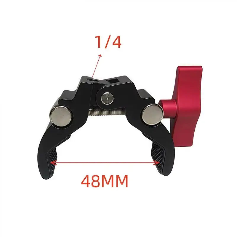 1 Set Photography Accessories Camera Metal Super Clamp With Double Ball Head Magic Arm For  Monitor Light Mic Phone Mount