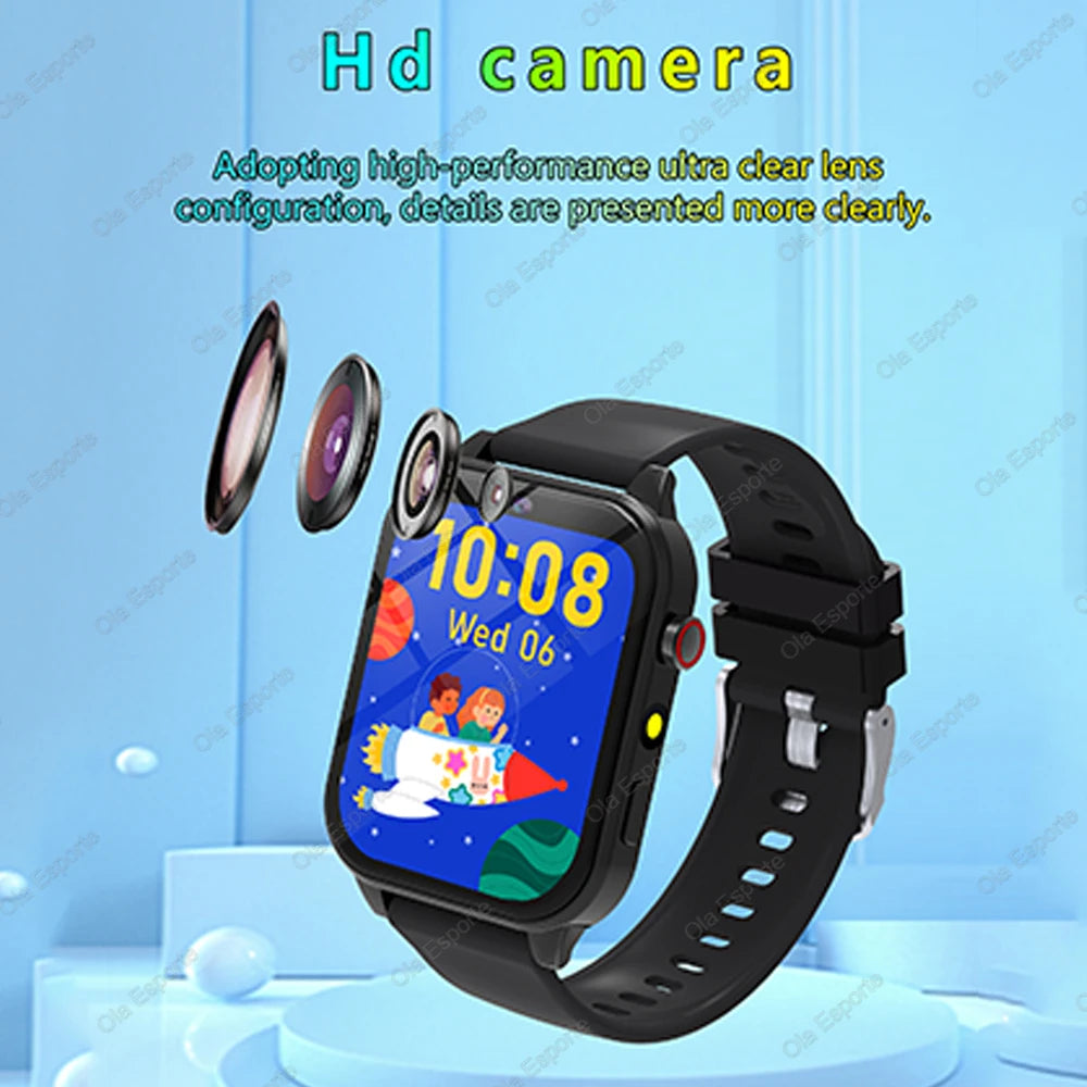 2025 New Smart Watch Kids 1.83 Inch Display 18 Games Sleep Monitor Camera Alarm Clock Children Kids Smartwatch Boys Girls Gifts