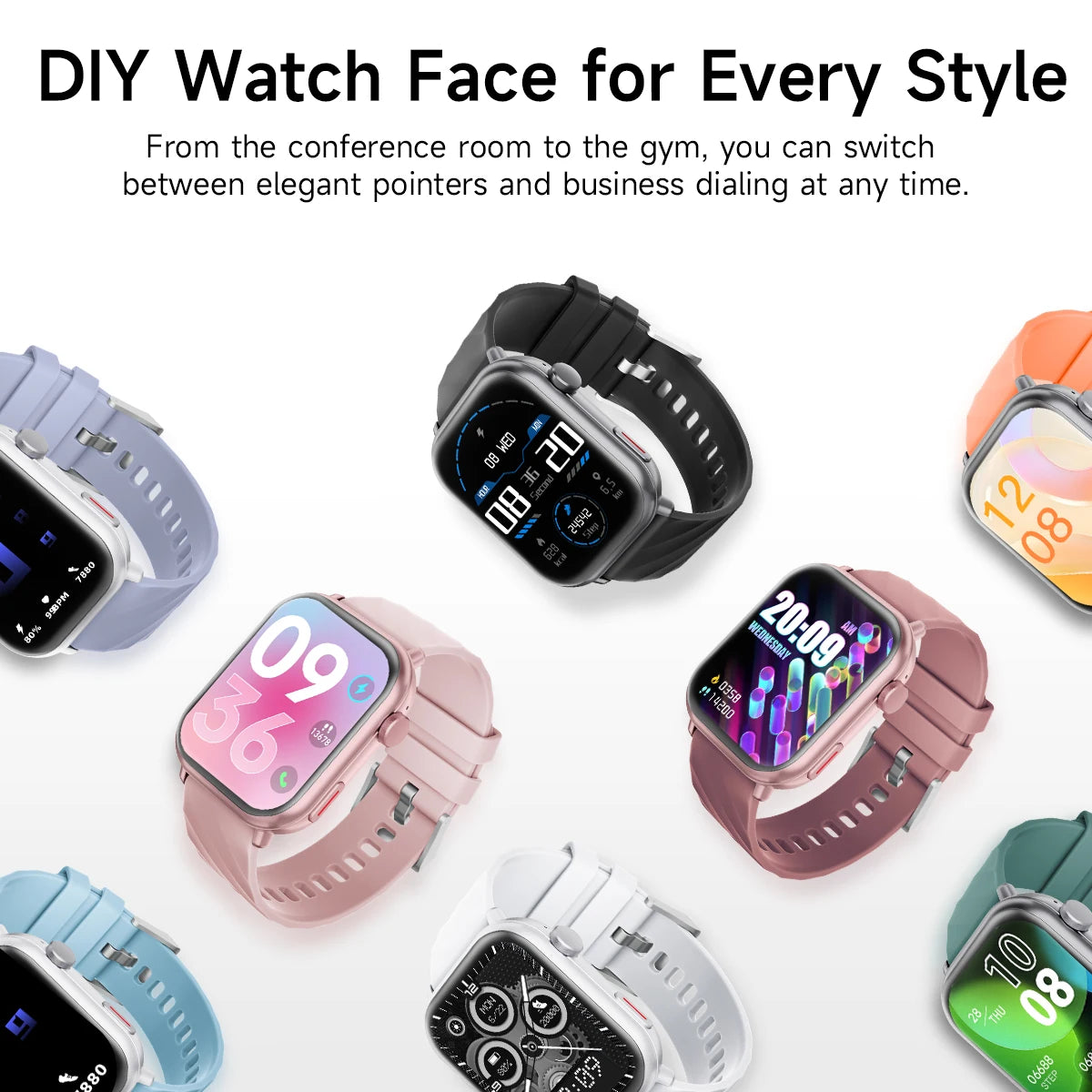 New Smart Watch 2025 1000mAh Large Battery Capacity 1.83-inch Screen Bluetooth Calling 100+ Sport Modes Men Women Watches Gifts
