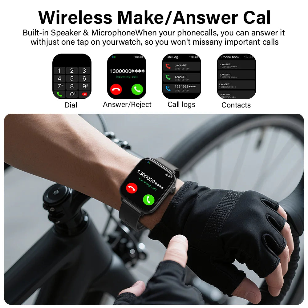 2025 New Smart Watch Women 1.85 inch Screen Customized Dial IP68 Waterproof Smart Watch Men Bluetooth Talk Fashion Bracelet