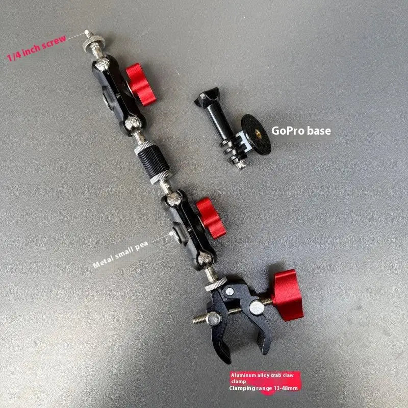 1 Set Photography Accessories Camera Metal Super Clamp With Double Ball Head Magic Arm For  Monitor Light Mic Phone Mount