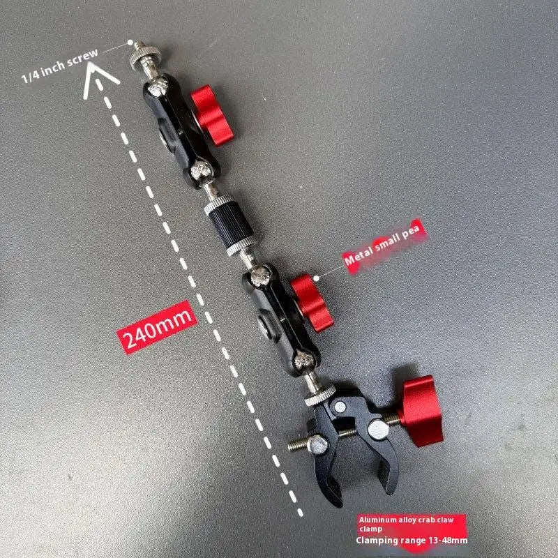 1 Set Photography Accessories Camera Metal Super Clamp With Double Ball Head Magic Arm For  Monitor Light Mic Phone Mount