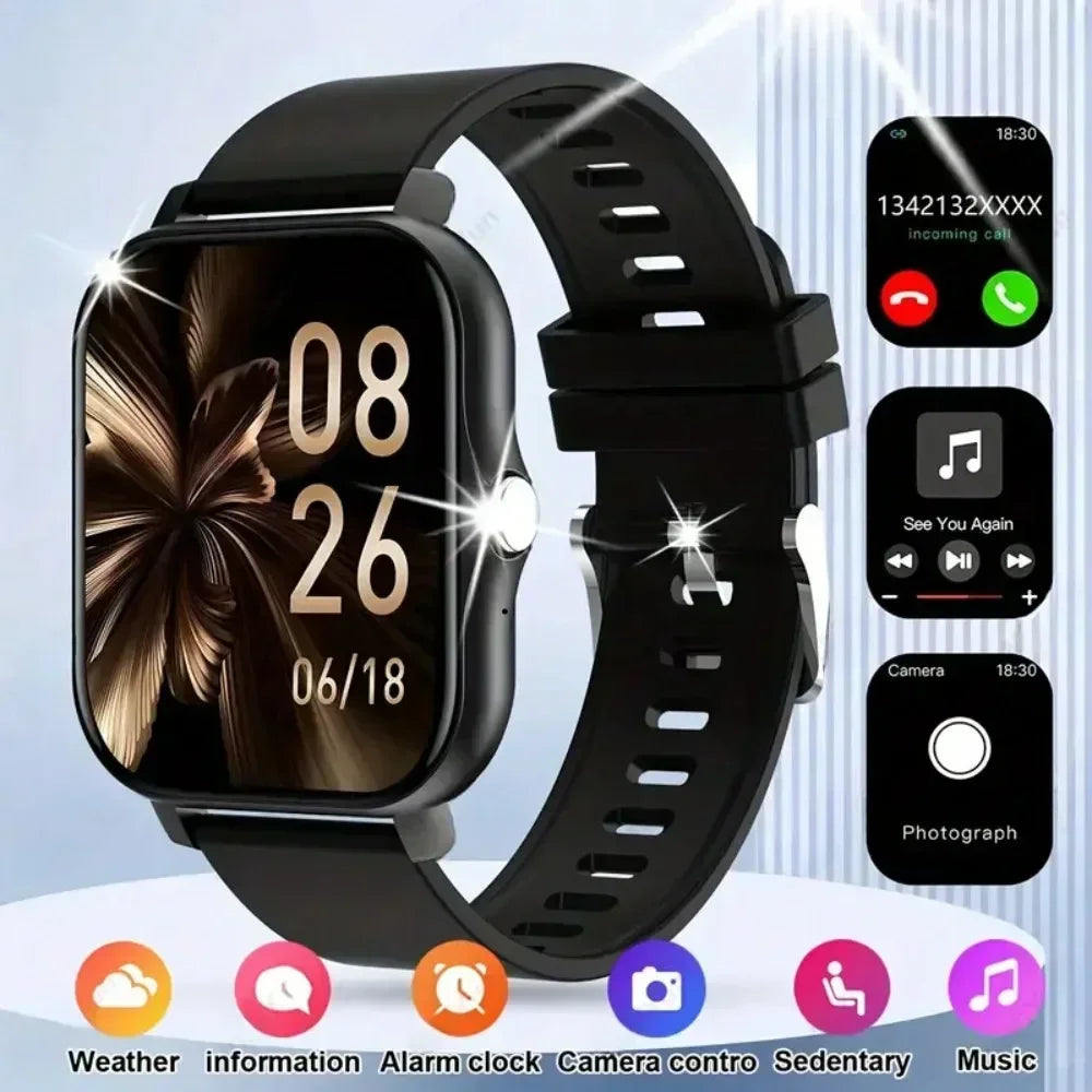 2025 Smart Fitness Watch - Wireless Calls, 50 Sports Modes, HR/SpO2 Tracking (iOS/Android)